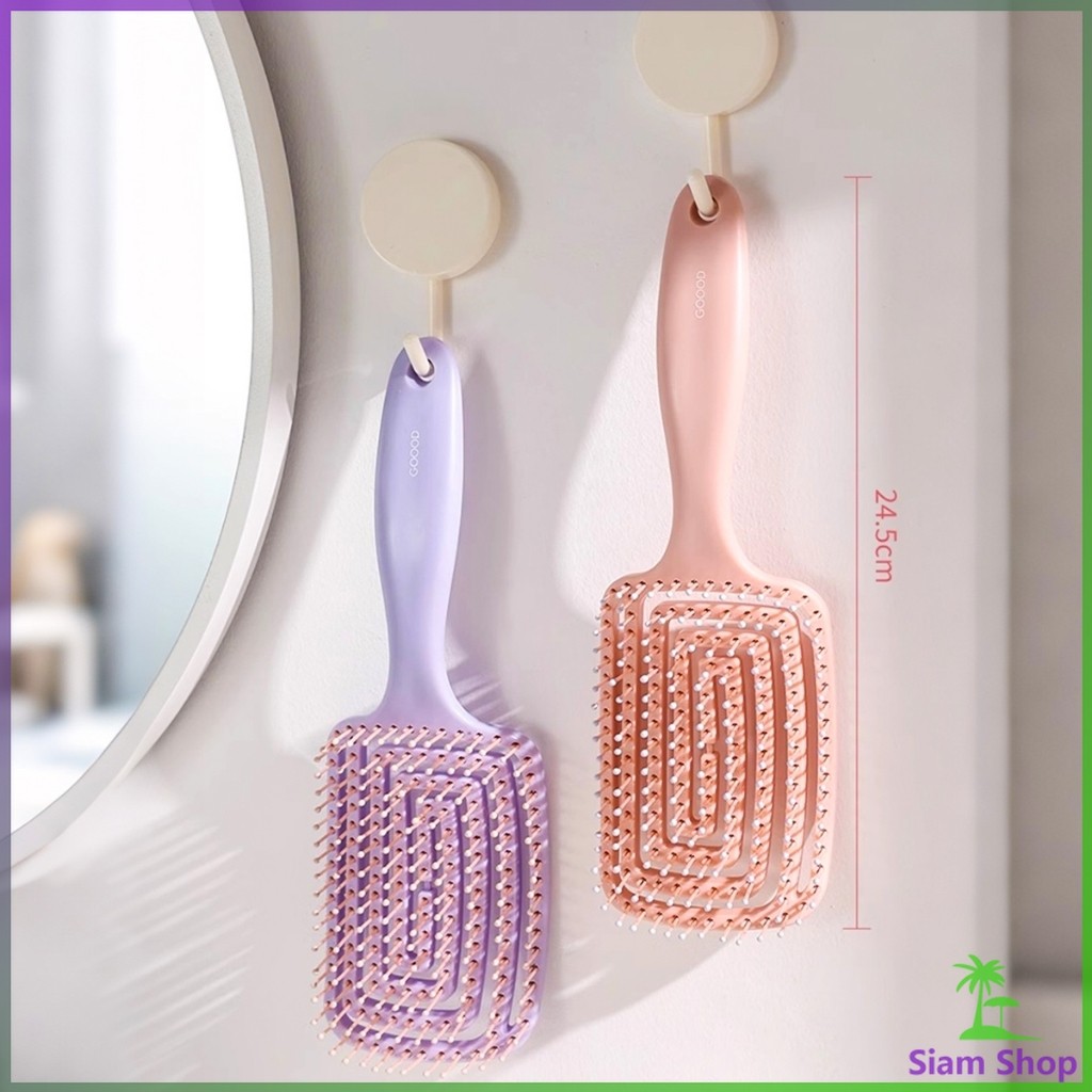 SIAM หวีแปรงผม นวดหนังศีรษะ หวีที่ใช้ได้ทั้งผมยาวและผมสั้น Hair comb ราคา ถูกที่สุด ดีลบีเคเค แกลเลอรีภาพที่ 7