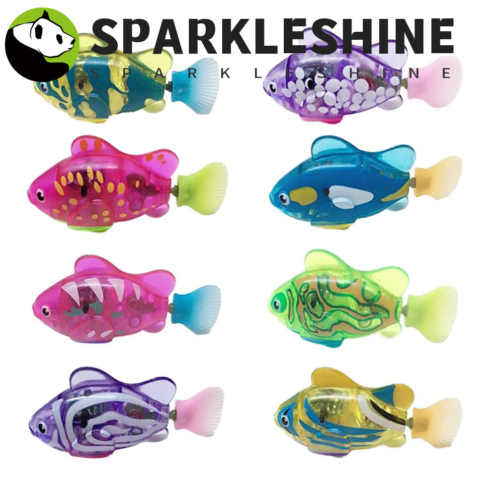 Sparkleshine Magical ว่ายน้ําปลา Mini สัตว์ทะเลสําหรับเด็กของเล่นอาบน้ําเด็กปลาไฟฟ้าของเล่นฤดูร้อนในน้ําเครื่องประดับตู้ปลา