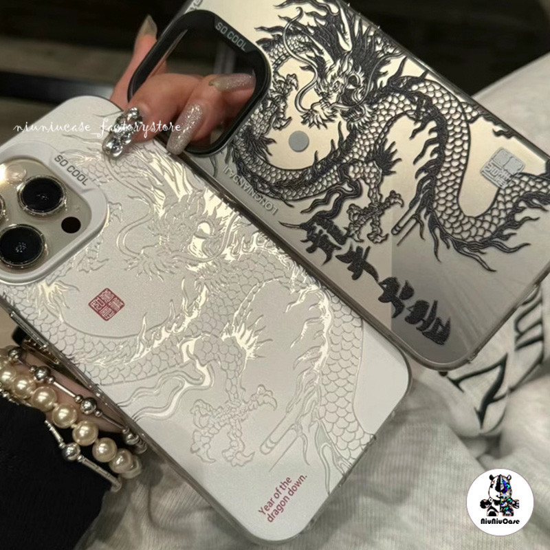 เคสโทรศัพท์ Infinix GT 10 Pro Hot 11 Play Hot 30I Note 30 Pro Smart 6 7 Tecno Camon 20 Pro Spark 10 Pro โทเทมมังกร เคส