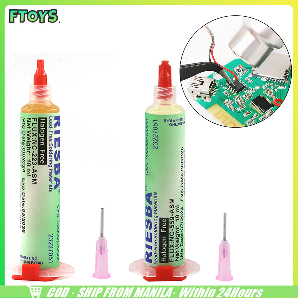 จัดส่งใน24ซม.ฟลักซ์หลอด ฟลักซ์บัดกรี หมึกซ่อมNC-559 NC223 10CC แถมหัวเข็ม อุปกรณ์งานซ่อม