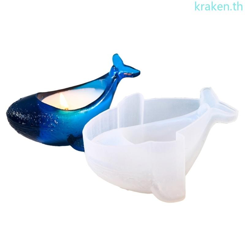 Kra Holder Molds Whale Shape งานฝีมือเรซินที่ไม่ซ้ํากัน Moulds เนื้อซิลิโคน
