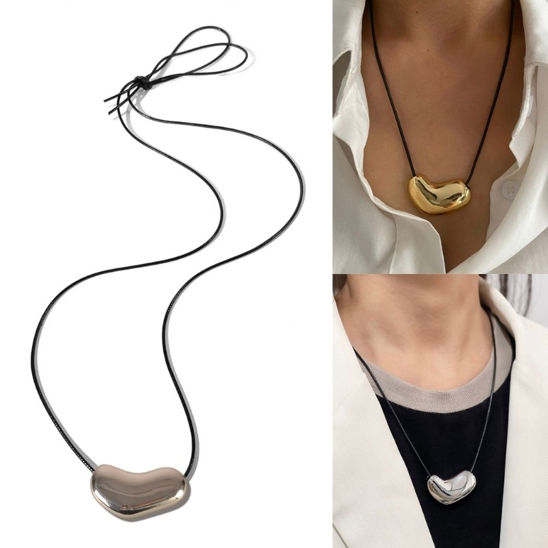Mya Leather Rope Necklace Pendant Featuring Swirl Pendant for Modern Women Ladies