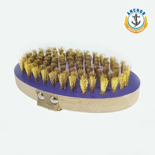 แปรงทองเหลือง กลมไข่ ตราสมอ แปรงขัดพื้นอเนกประสงค์ Brass Wire Brush bonus