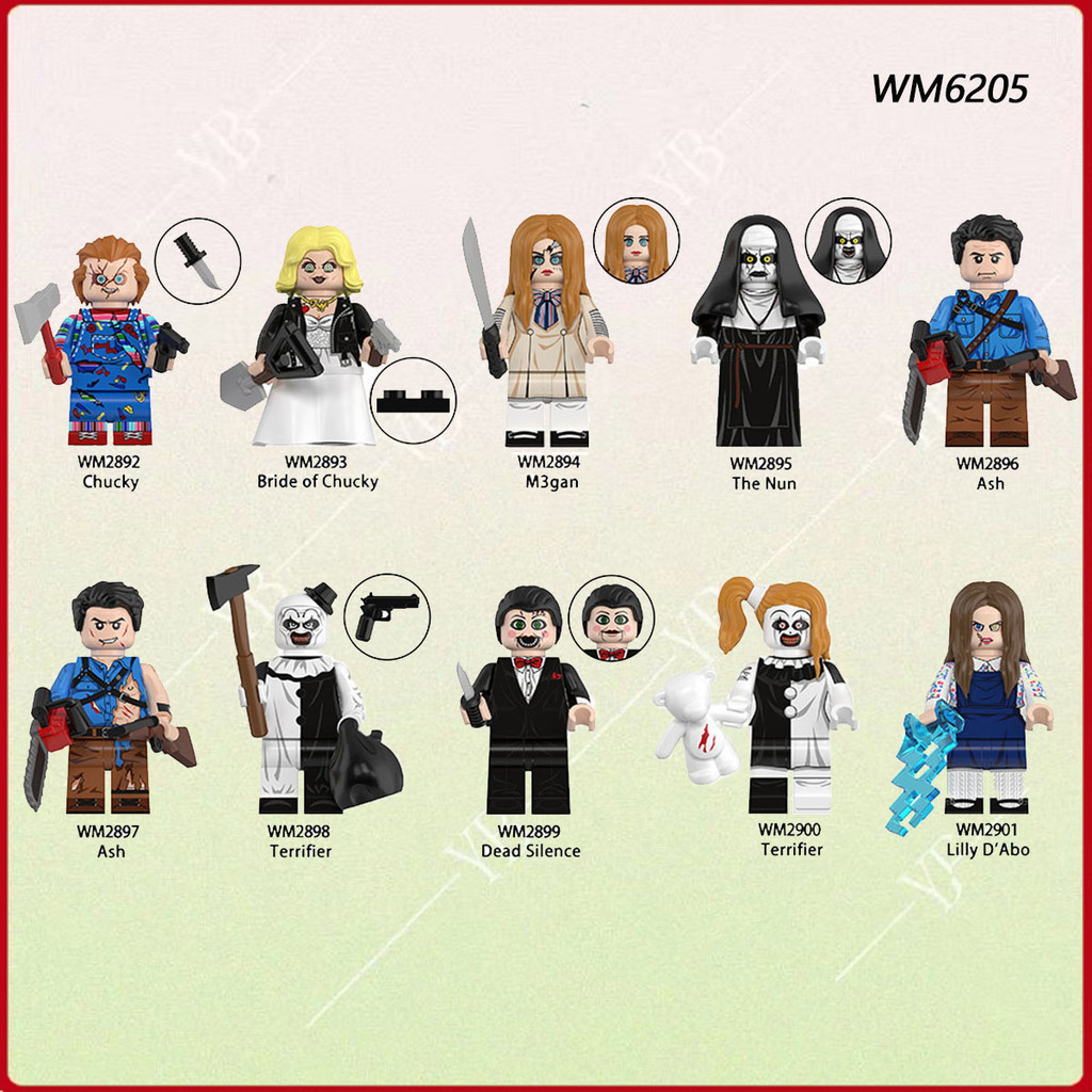 ของเล่นประกอบเด็ก Movie Series Chucky the Clown ประกอบของเล่นฟิกเกอร์โมเดล