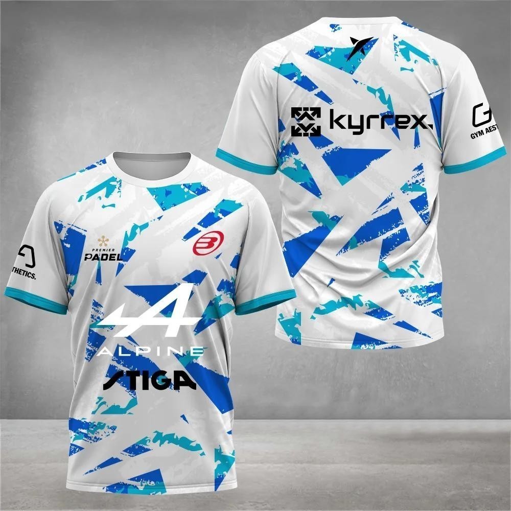 เสื้อยืดคอกลม O-คอกีฬากลางแจ้งสําหรับผู้ชายฤดูร้อน Padel