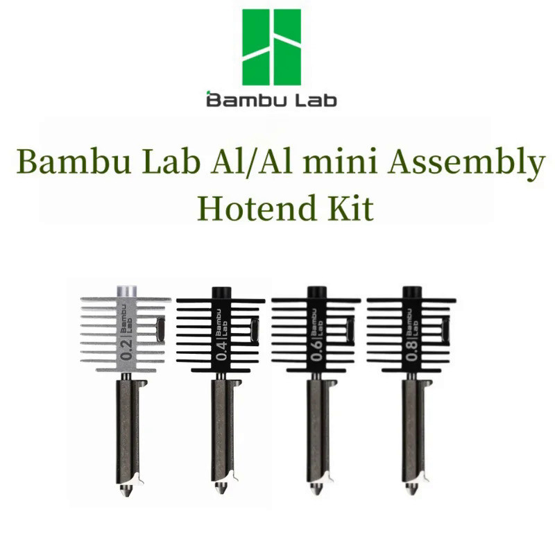 Bambu lab A1 mini Hotend Kit Hardened Steel Nozzle 0.2/0.4/0.6/0.8mm nozzle For Bambu lab official 3