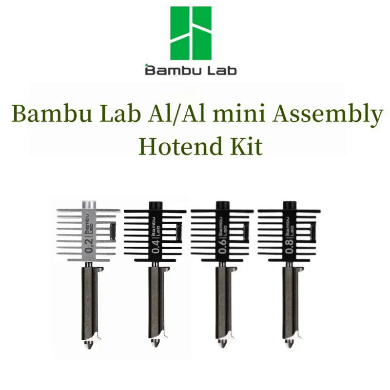 Bambu lab A1 mini Hotend Kit Hardened Steel Nozzle 0.2/0.4/0.6/0.8mm nozzle For Bambu lab official 3