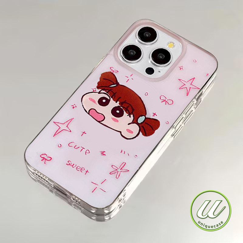 การ์ตูนสองเล่มชินจังซากุระดะเอนเน่เคส OPPO A38 A17 A77 A12 A54 A5s A58 A17K A16 A78 A57 A18 A15 A7 A53 A3S Reno 10 11 - รูปที่ 2