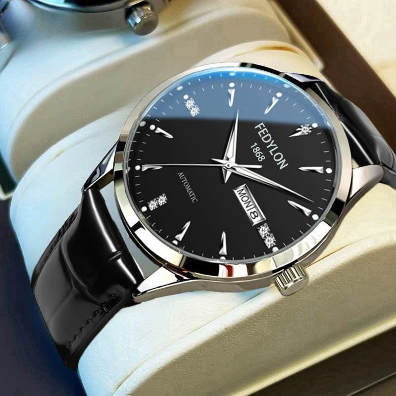 ✨2025✨ Jam tangan lelaki คุณภาพสูงสวิสนาฬิกากลไกอัตโนมัติสําหรับผู้ชายกันน้ําปฏิทินเรืองแสงหรูหราระด