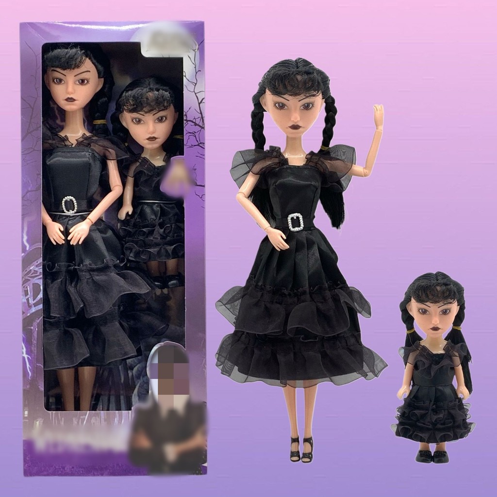 20ซม.adams Family Wednesday Addams Wednesday Doll Gothic Style Movable Joint Collection Doll