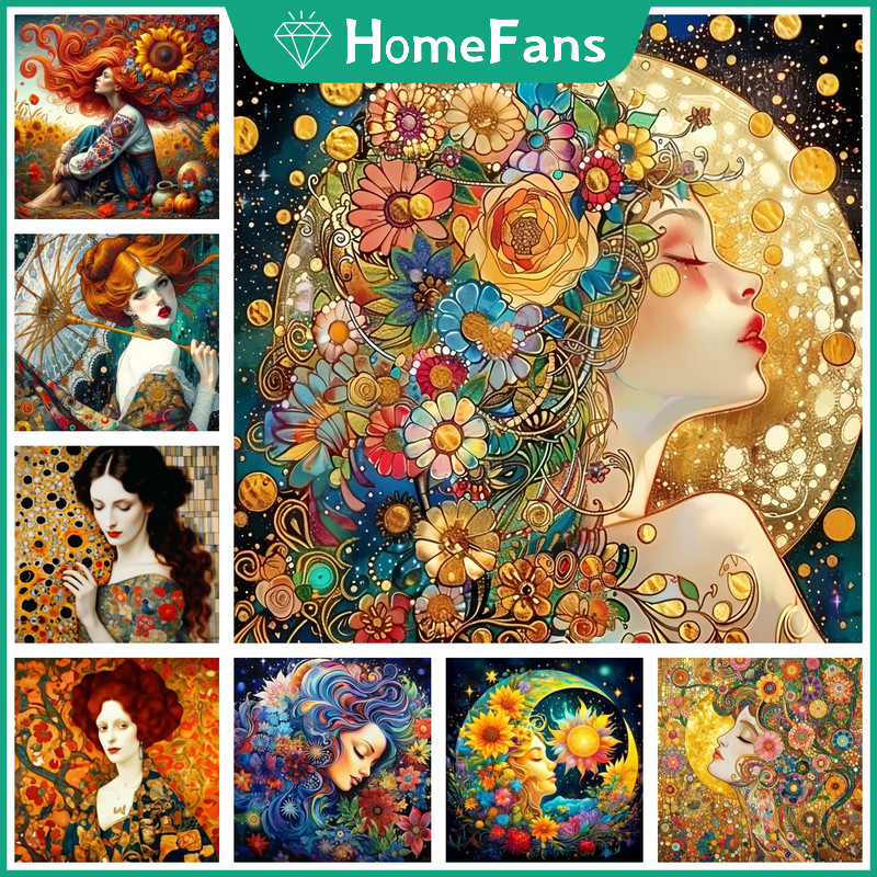 HFCreative Ladies Diamond Painting Kit เหมาะสําหรับผู้เริ่มต้นที่สมบูรณ์แบบสําหรับของขวัญโฮมออฟฟิศสําหรับวันแม่ปีใหม่อีสเตอร์