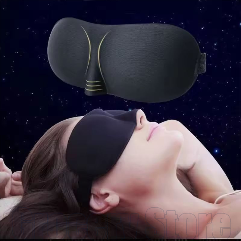 3d Sleeping Eye Mask - Ergonomic Contoured Eye Cover - Rest Aid Eye Cover Patch Paded - เครื่องนวดตาผ่อนคลาย - อุปกรณ์การเดินทางแบบพกพา - Block Out Light Eye Mask