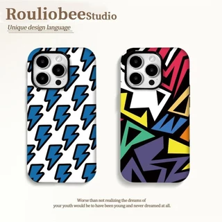 เคสโทรศัพท์สี Graffiti Flash 2-in-1 เข้ากันได้กับ iPhone 15 Pro Max, Apple 16 14 Plus 11/12/13 Pro Max, ฝาครอบป้องกันป้องกันการกระแทกใหม่