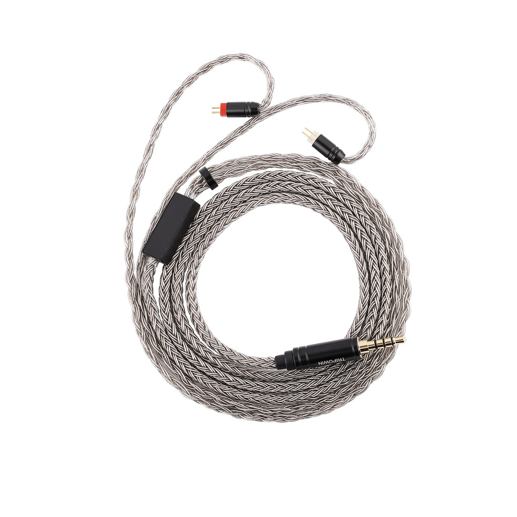 Tripowin Zonie พร้อมไมโครโฟน High-Fidely 32AWG 16-Core Silver-Plated SPC สายหูฟัง