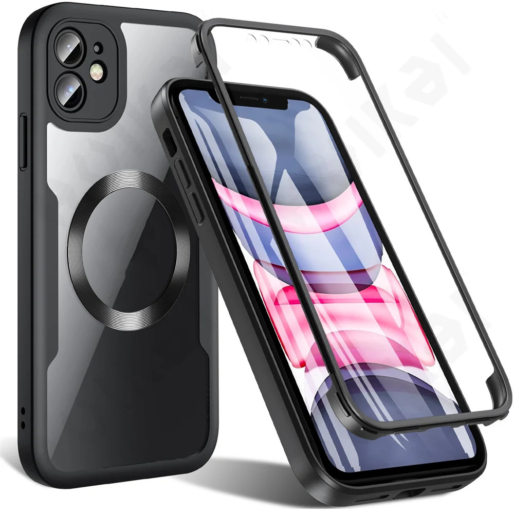 SAMSUNG 360° เคสโทรศัพท์แม่เหล็กสําหรับsamsung Galaxy A51 A52 A52S A53 A54 A55 A56 A71 4G A72 A73 A8