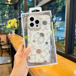 MOOPHE เคส ดอกไม้ เคสแม่เหล็ก ชาร์ได้ สำหรับiPhone 11 12 13 14 15 16 PRO MAX Plus 16e 16PROMAX 17 17e 17Pro 17Promax