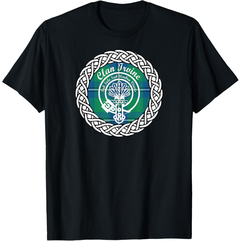 เสื้อยืด Irvine Scott Clan Crest Badge And Tartan