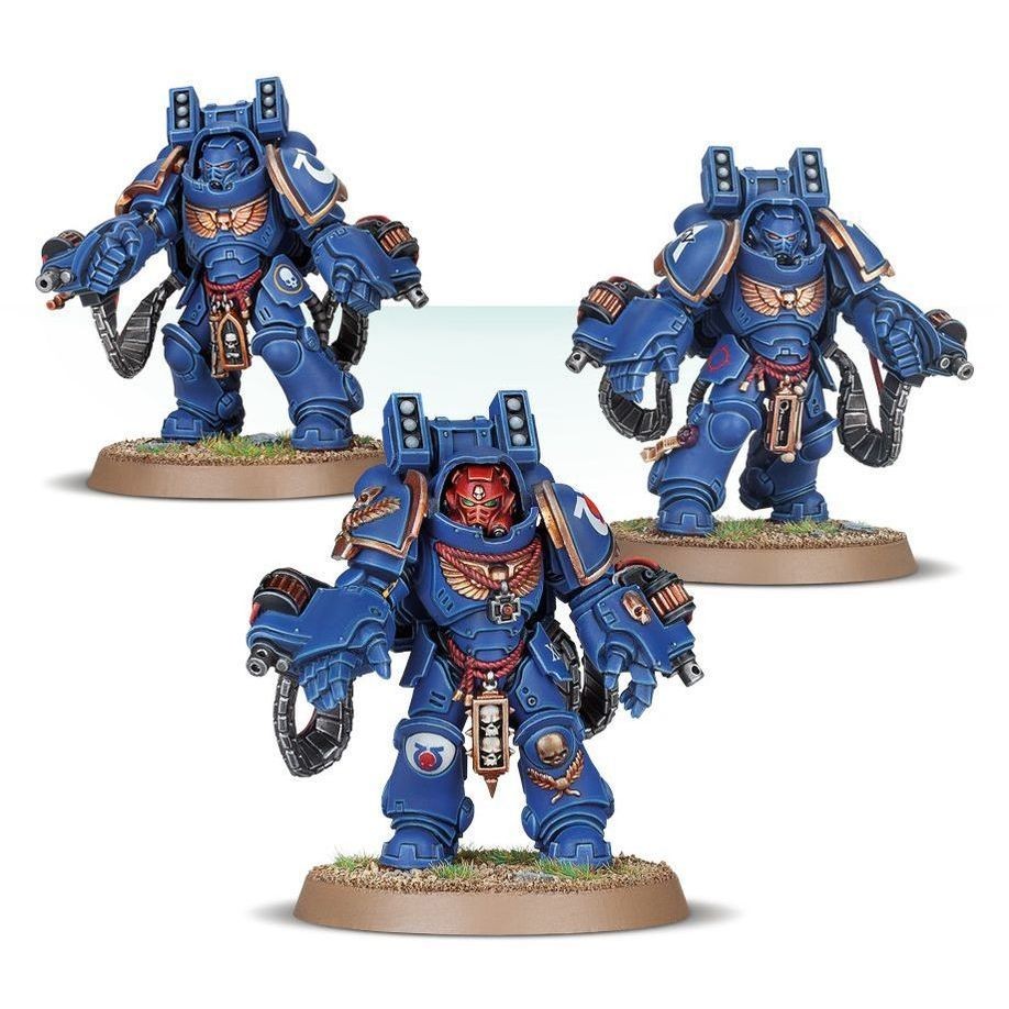 [ขายร้อนในร้าน] คอลเลกชันทีม Warhammer 40K โมเดลเรซินชิ้นเดียวฟิล์มขาวไม่ทาสี โมเดล Terminator Company Hero Invasion CDDS