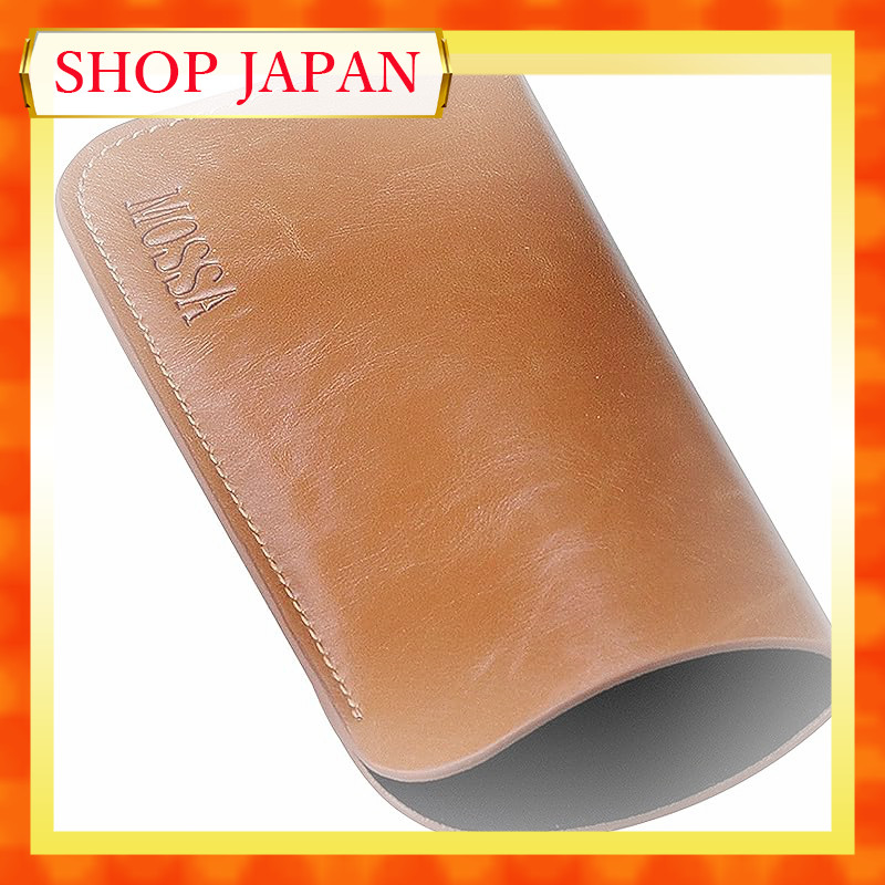 "Stylish Slim Soft Leather Eyeglass Case for Men - Lightweight Portable Design with Cleaning Cloth -