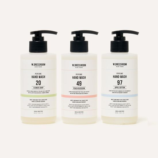 W.DRESSROOM Perfume Hand Wash 280ml (April Cotton, Peach Blossom, Flower Shop)
