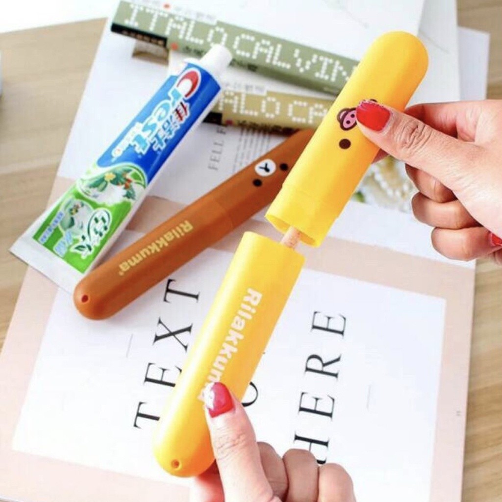 อินเทรนด์Stuff.id RILAKUMA TOOTHBRUSH HOLDER RILAKKUMA RILLAKUMA CUTE TRAVEL TOOTHBRUSH HOLDER R777