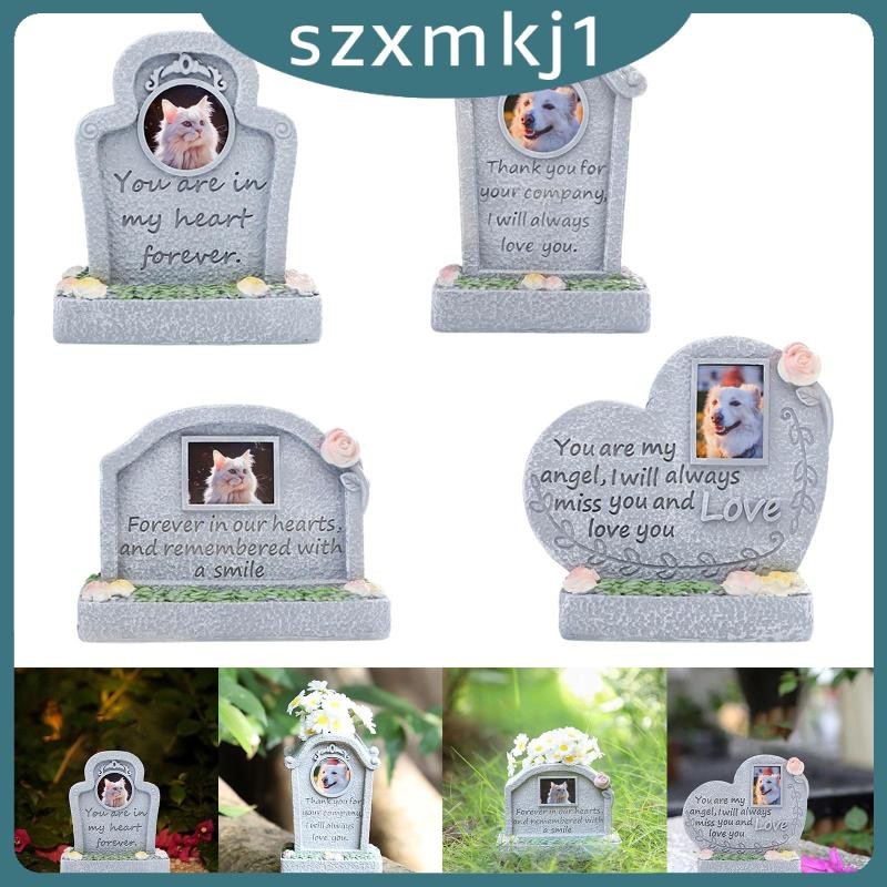 [Szxmkj1] Pet Memorial Monument Cat Memorial Headstone Resin Weatherproof Pet Small Animal