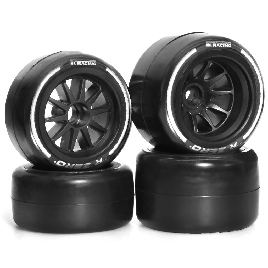 4 ชิ้น 60 มิลลิเมตรยางแข่ง 14 มิลลิเมตรล้อ Hex สําหรับ 1/10 Tamiya F1 RC รถอะไหล่อัพเกรด