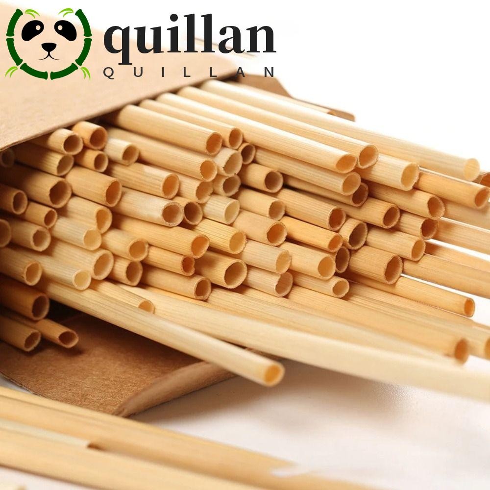 QUILLAN 100 ชิ้นฟางข้าวสาลีดื่ม, 20 ซม.เป็นมิตรกับสิ่งแวดล้อมหลอด, Party Bar อุปกรณ์เสริมทิ้งธรรมชาติทนทาน Degradable ฟาง Drinkware