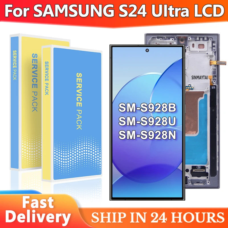 TFT สําหรับ Samsung S24 Ultra LCD SM-S928B, SM-S928B/DS SM-S928U จอแสดงผล LCD Touch Screen Digital A