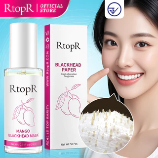 RtopR FDA Mango Blackhead Remover Mask มาส์กจมูกมะม่วงจากพืช - ช่วยขจัดสิวหัวดำและสิวอุดตัน ลดขนาดรูขุมขน ทำความสะอาดลึก เหมาะสำหรับผู้ชายและผู้หญิง ขนาด 10ml + 50pcs skincare