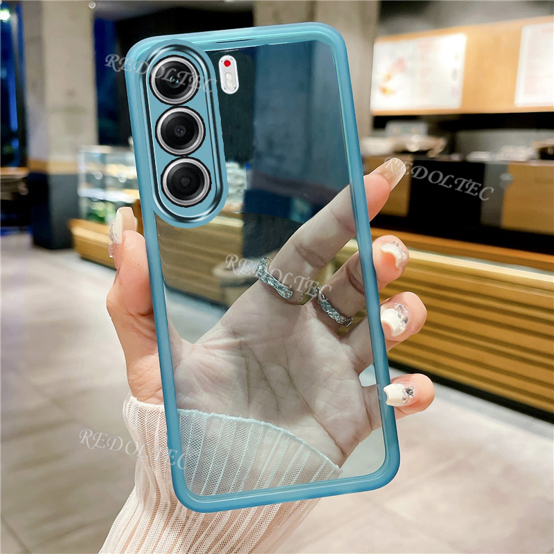 กรณี Tecno Camon 40 40Pro 4G 5G ใหม่สีบริสุทธิ์บางโปร่งใสปลอก Tecno Camon 40 Pro Camon40 Pro กันกระแทกฝาครอบโทรศัพท์ใสนุ่มพร้อมเลนส์กล้องเต็ม