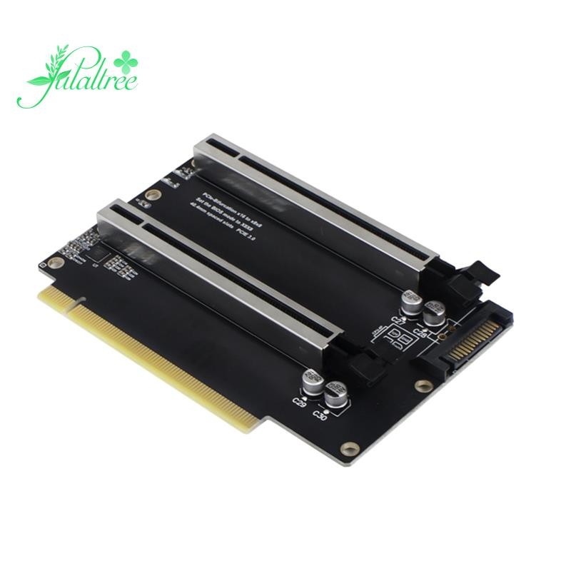 PCIe 3.0 X16 ถึง X8x8 การ์ดขยาย PCIe-Bifurcation Gen3 X16 ถึง X8x8 40.4 มม. ช่องอวกาศพร้อมอินเทอร์เฟ