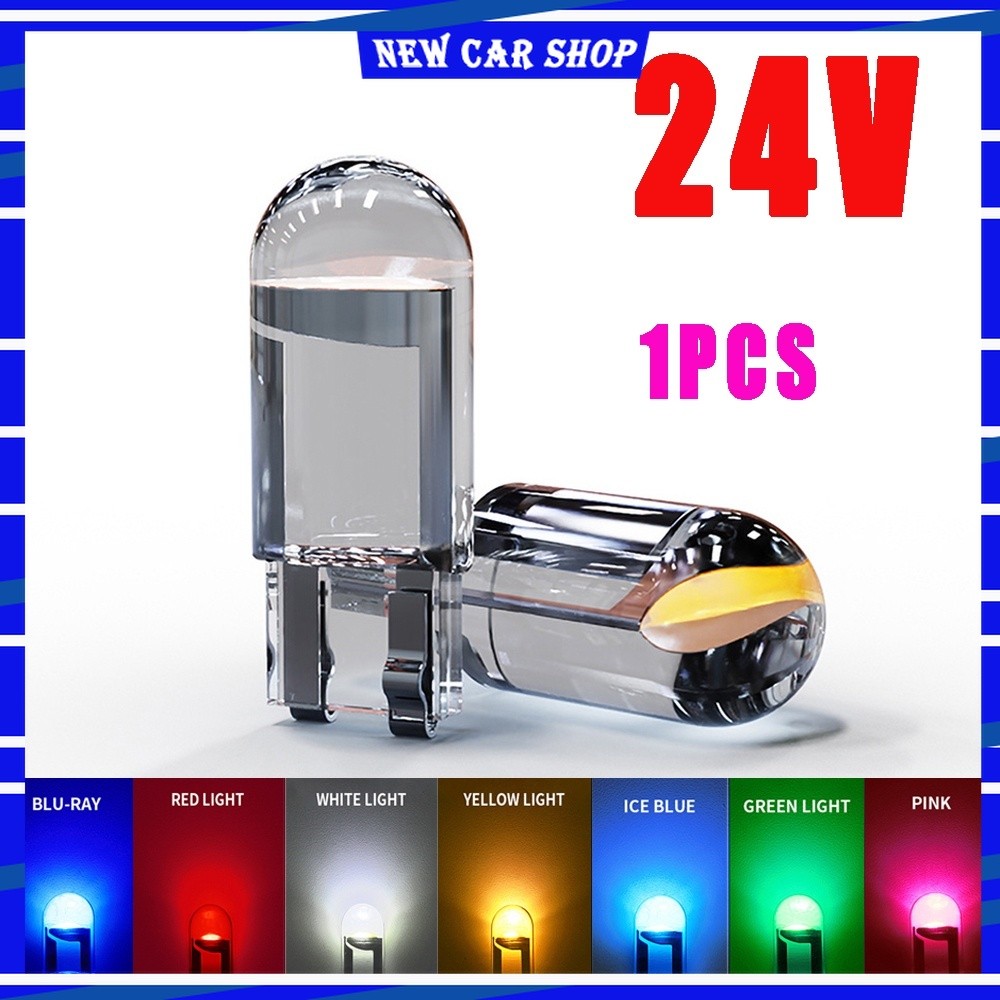 ใหม่ 1pcs 24V รถ T10 W5W ไฟ LED 194 168 COB SMD Auto Wedge ป้ายทะเบียนโคมไฟโดมกระจกแต่งหน้าหลอดไฟ 60