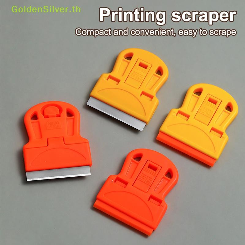 GoldenSilver Nail Art Stamping Scraper มัลติฟังก์ชั่นทําความสะอาดและถอดกาวไม้พายการพิมพ์เล็บเครื่องมือแม่แบบ TH