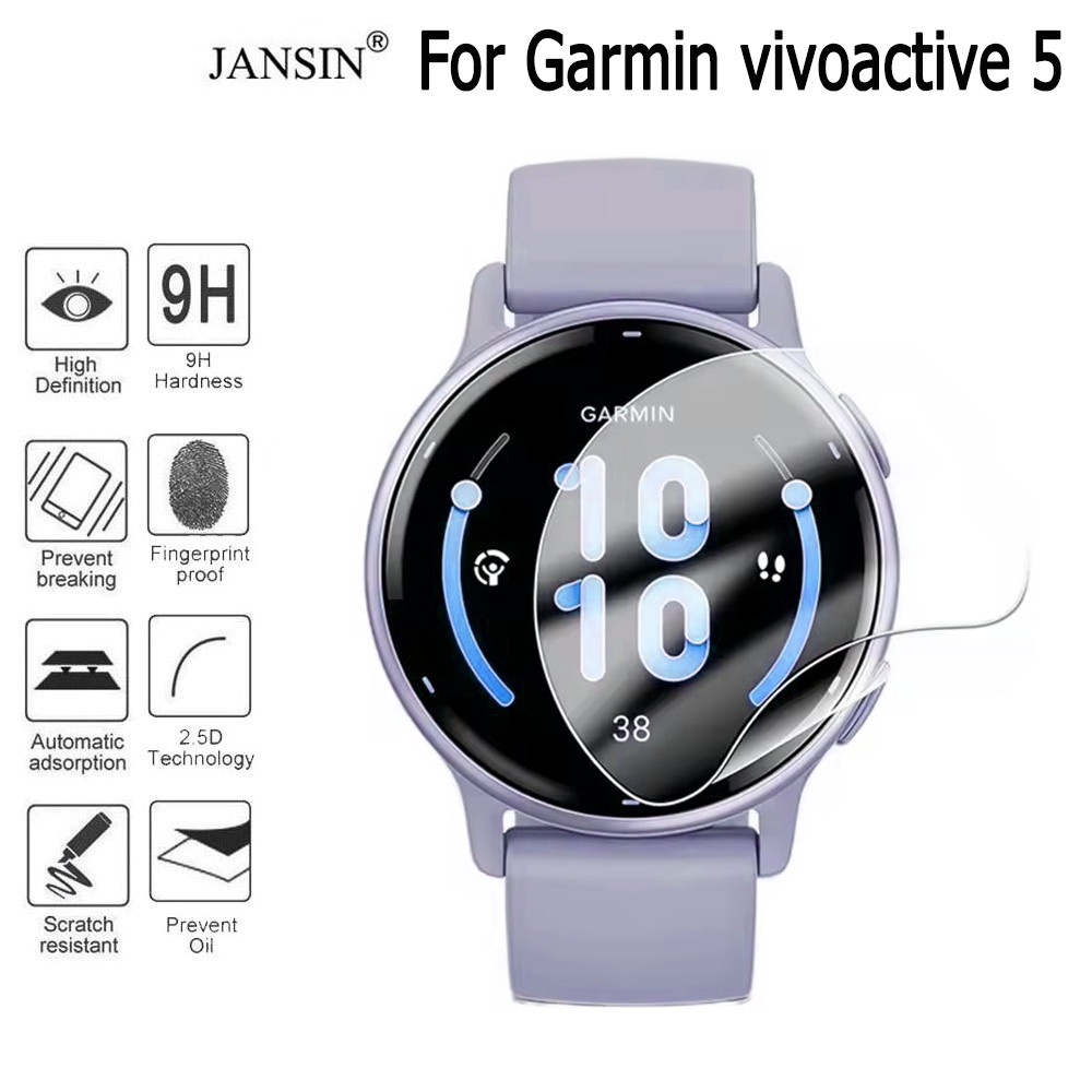 ฟิล์มไฮโดรเจลสําหรับ Garmin vivoactive 5 นาฬิกาสปอร์ต Soft HD ตัวป้องกันหน้าจอป้องกันรอยขีดข่วนสําหรับ vivoactive5 สมาร์ทวอท์ช