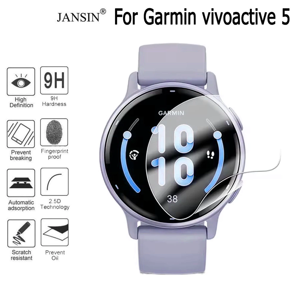 ฟิล์มไฮโดรเจลสําหรับ Garmin vivoactive 5 นาฬิกาสปอร์ต Soft HD ตัวป้องกันหน้าจอป้องกันรอยขีดข่วนสําหรับ vivoactive5 สมาร์ทวอท์ช