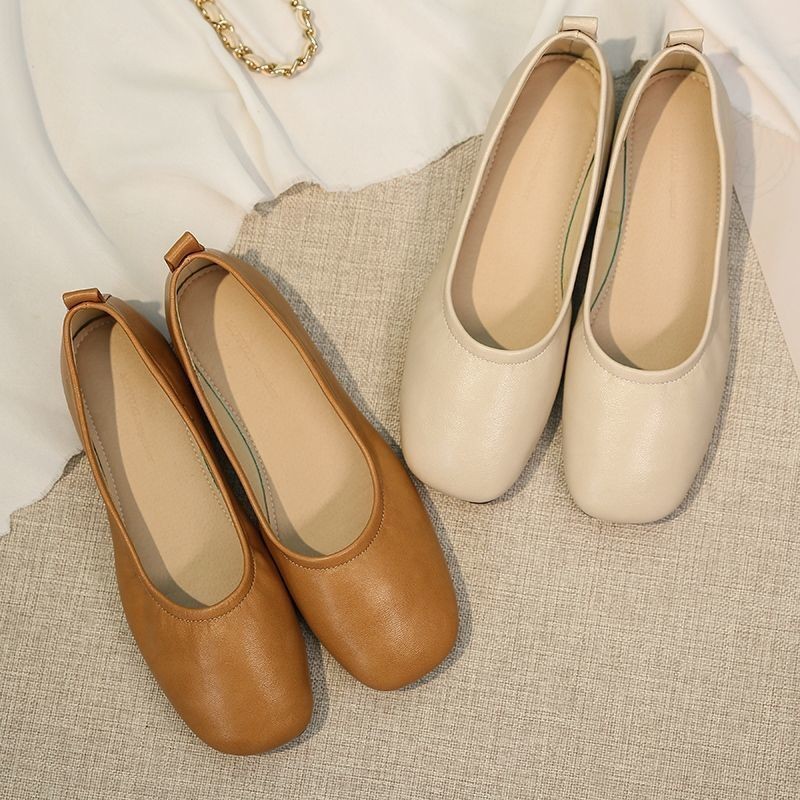 แฟชั่นผู้หญิงตุ๊กตารองเท้าสํานักงานรองเท้าแบนทุกวัน Loafer