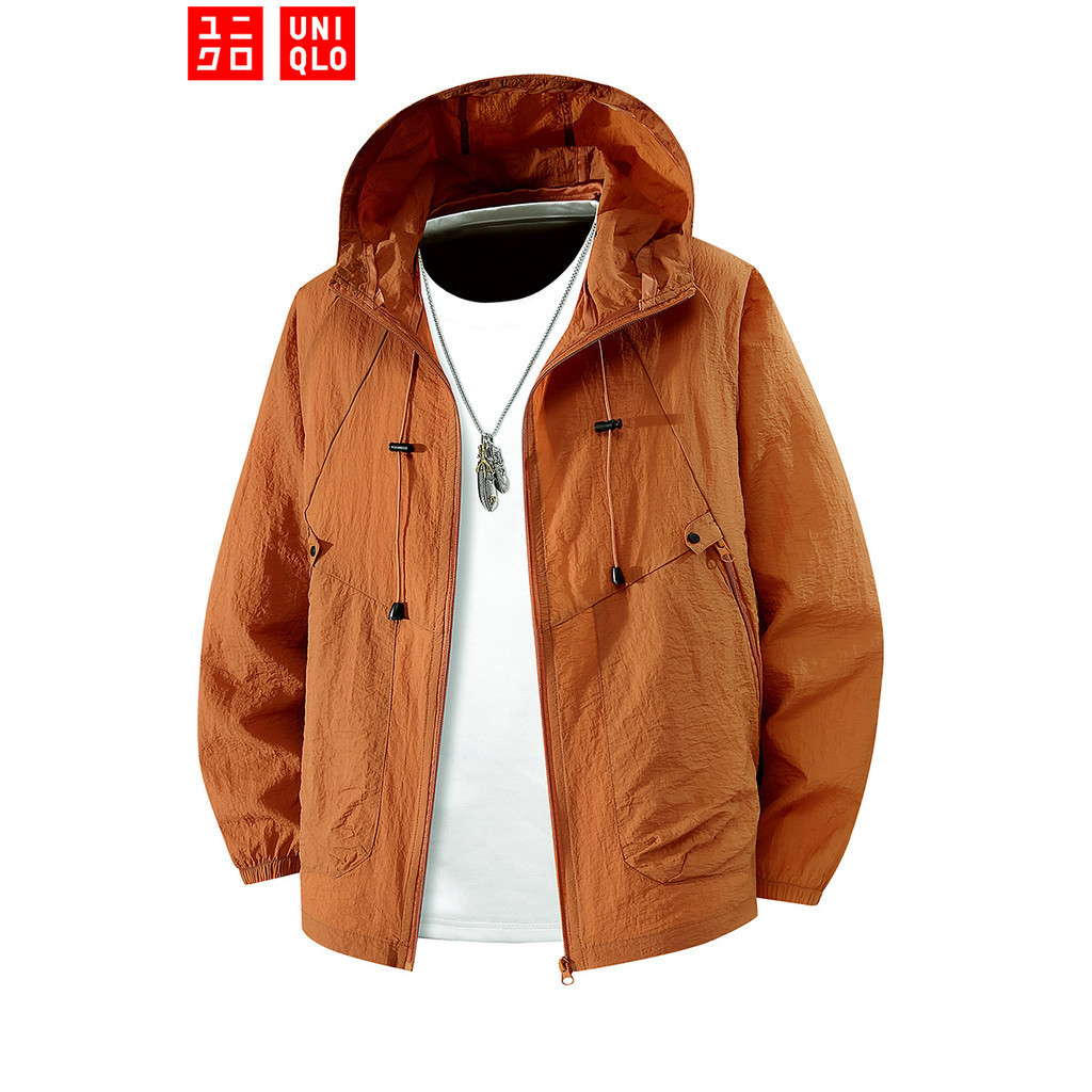 แจ็คเก็ตกันแดด UNIQLO กันน้ำ ผ้าไหมเย็นสำหรับผู้หญิง