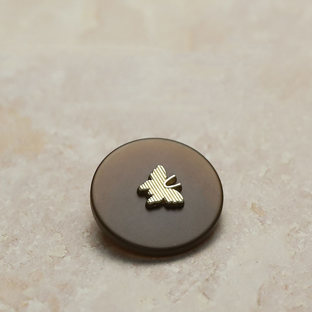 10ชิ้นที่ทันสมัยลายผีเสื้อเรซิ่นปุ่มโลหะ (สีดํา/สีขาว/สีน้ําตาล) - 15/20/25มิลลิเมตรรอบมินิมอลปุ่มสําหรับชุด/เสื้ออุปกรณ์เย็บผ้า - รูปที่ 7