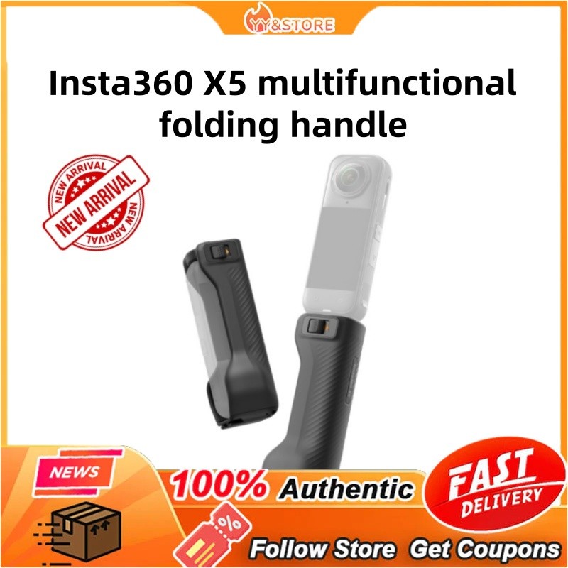 【Original 】Insta360 X4/X5 Foldable Utility Handle มัลติฟังก์ชั่นพับจับแบบพกพากล้อง,สําหรับอุปกรณ์เสริม