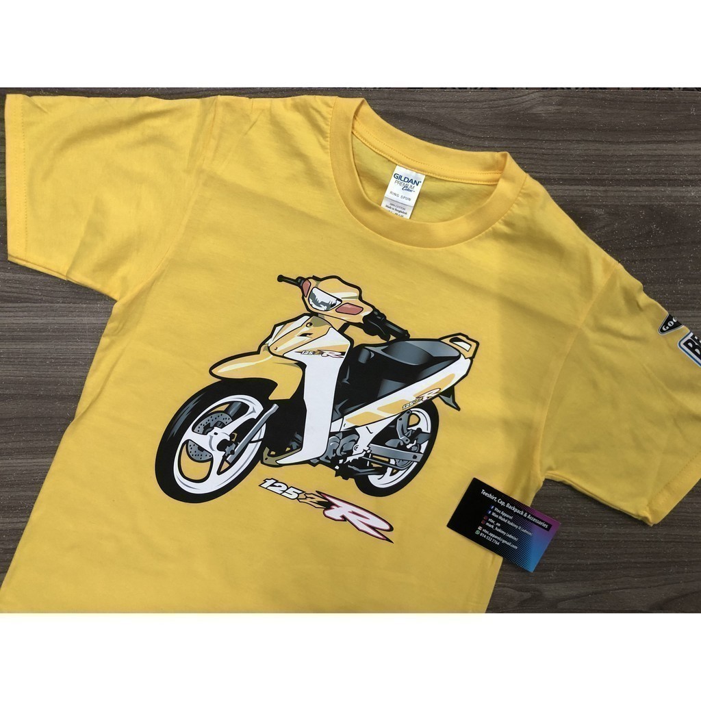 แฟชั่น 2025 Yamaha 125Z 125ZR Motorsports D1 (เสื้อยืดสีเหลือง)