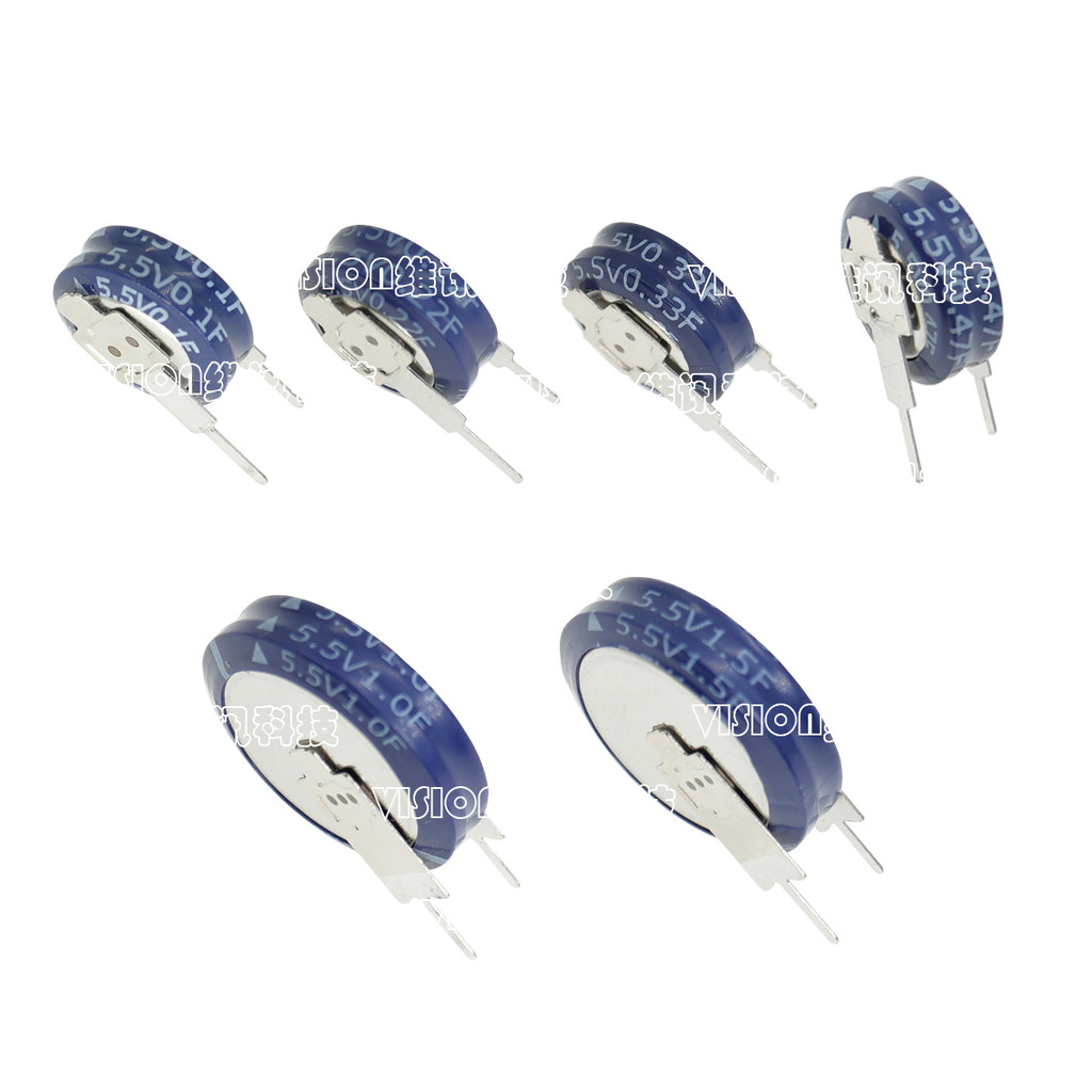 ยี่ห้อใหม่ V-Type Super Capacitor 5.5V 0.1F 0.22F 0.33 F 0.47 F 1.0 F 1.5 F Ferra