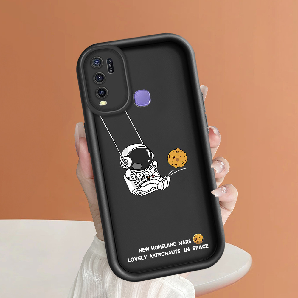 Hp สําหรับ Vivo Y30 Y50 Y30i 1938 น่ารักเคสโทรศัพท์ Softcase Spaceman Kesing Soft Cosmonaut Cassing 