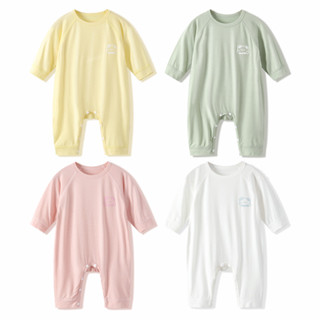 ชุดเด็กทารกแขนยาว ผ้าโมดอลธรรมชาติ ใส่สบายเย็นสบาย ระบายอากา…