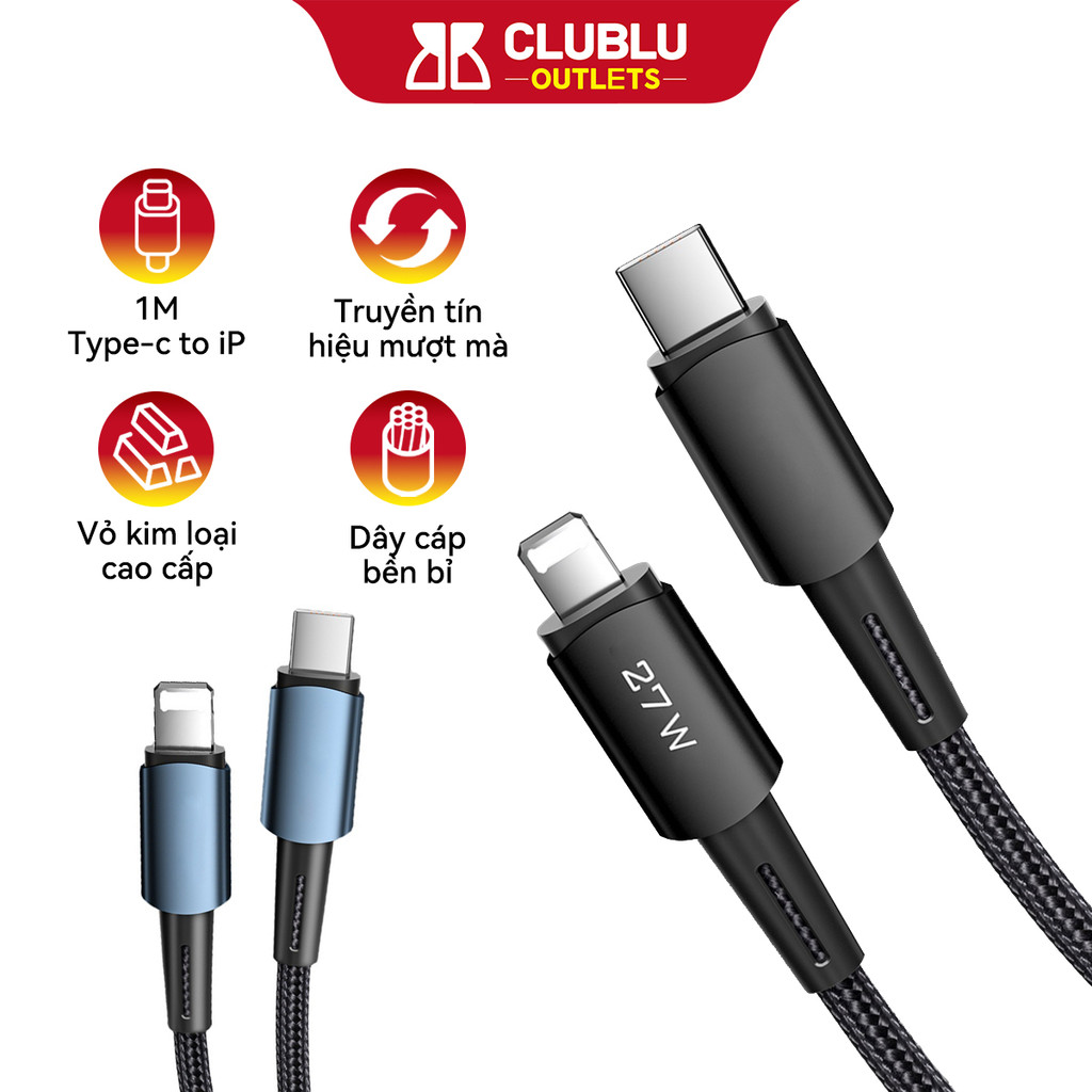 Essager 27w PD USB c to Lfast สายชาร์จสําหรับ ip Type c สําหรับสายไฟ