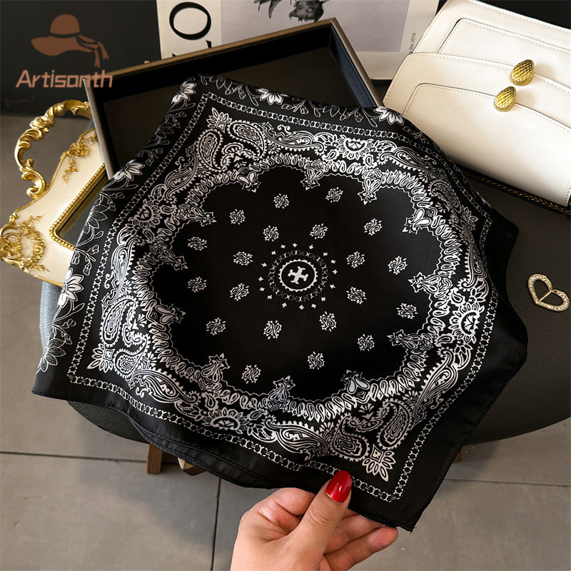 ส่งเร็ว💥ผ้าพันคอลายดอกสไตล์วินเทจฝรั่งเศส ผ้ามัสลินบางเบาสวมใส่สบาย 3in1 เอนกประสงค์ แฟชั่นสไตล์แคชวล - รูปที่ 6