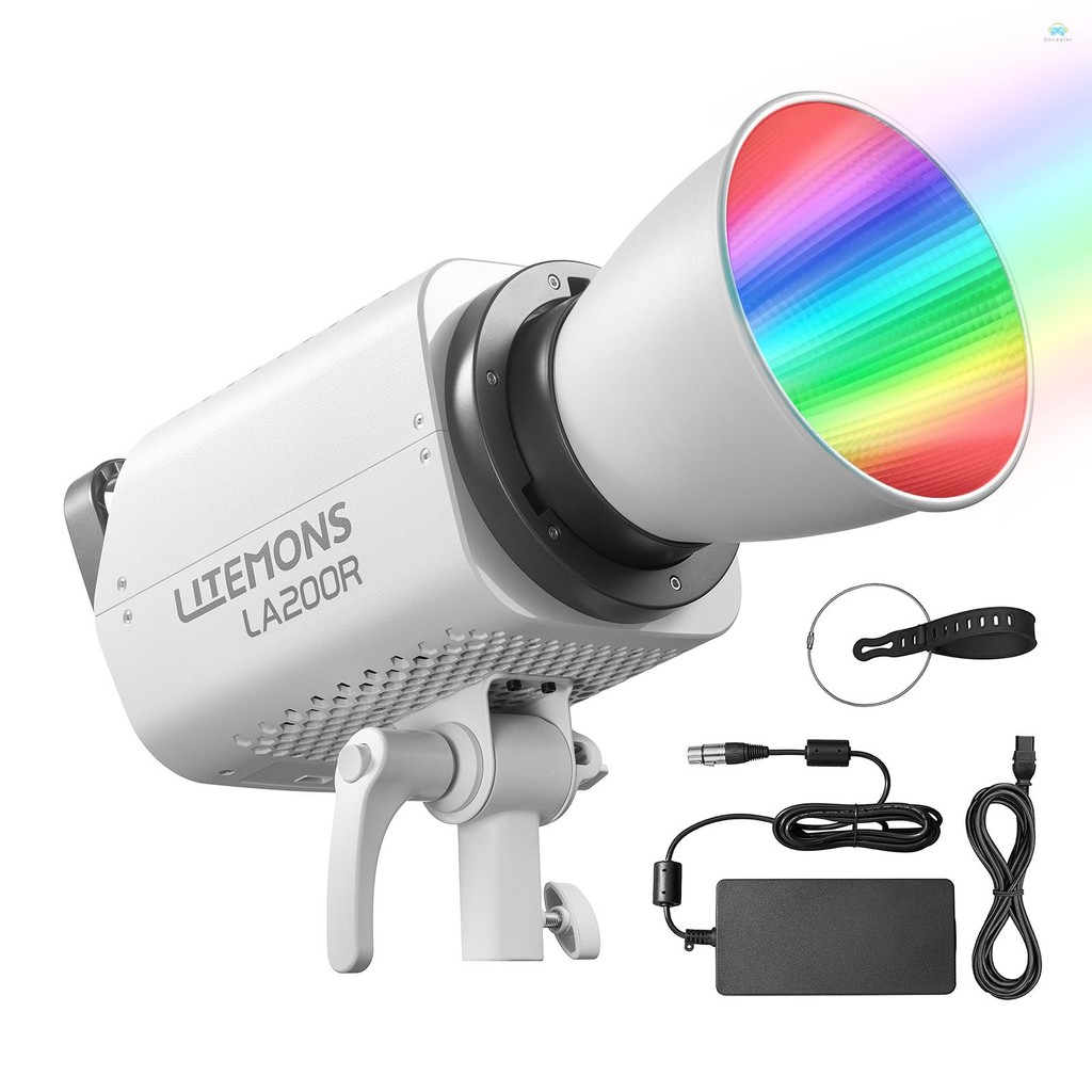 Yb2 การถ่ายภาพโคมไฟ Godox Litemons LA200R สตูดิโอ RGB Video Light 220W LED การถ่ายภาพโคมไฟ 1800-1000