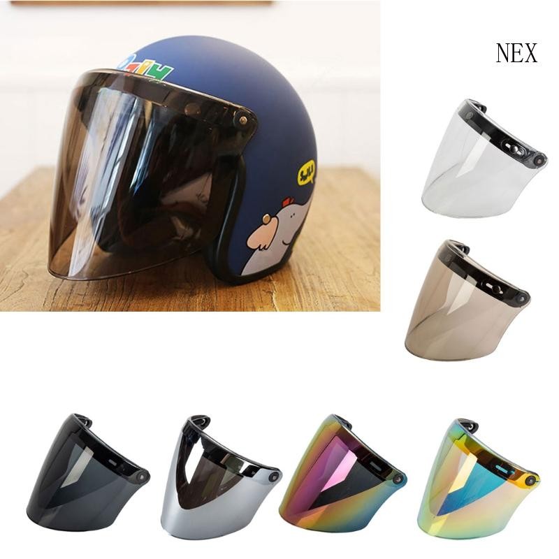 Nex 3-Snap หมวกกันน็อค Bubble Visor เลนส์สําหรับ 3 4 Retro Open Face