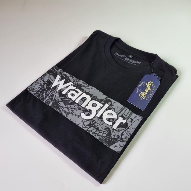 ปกติ🤓【new】👍 Wrangler block skull T-Shirt all Variant premium cotton 30