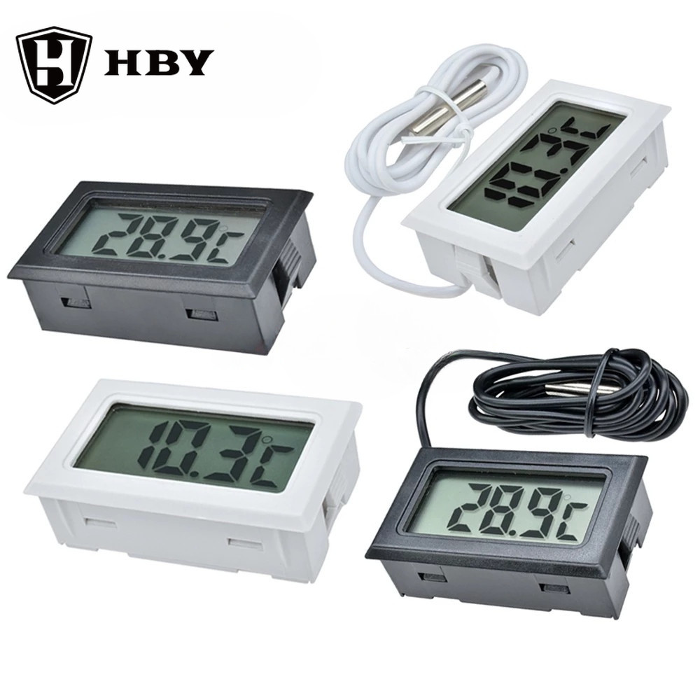 เครื่องวัดอุณหภูมิดิจิตอลเครื่องวัดความชื้น Mini LCD ความชื้นตู้แช่แข็งเครื่องวัดอุณหภูมิตู้เย็นสําหรับ -50 ~ 70 Coolers Aquarium Chillers FY-10